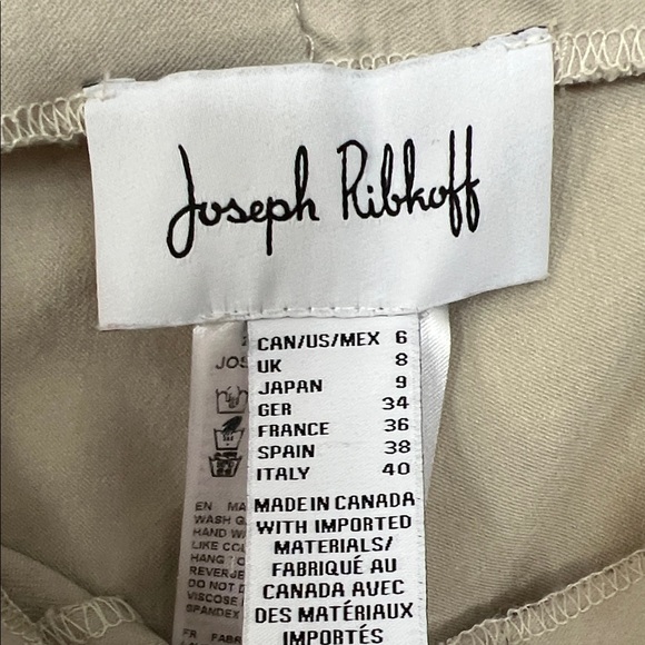 Joseph Ribkoff Beige Capris with Utility Pockets - Picture 2 of 4